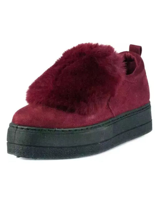 G+ Footwear Loafers Women's Slip-Ons Red