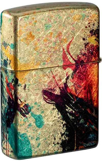 Zippo Painted Tiger Αντιανεμικός Αναπτήρας Φλόγας Πολύχρωμος