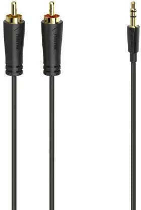 HAMA Καλώδιο Ήχου 3.5mm male - 2x RCA male Μαύρο 3m 00205261