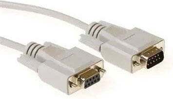 Cable Act Ak2309 Serial D-sub 9 Pin Male D-sub 9 Pin Female 10m White Bulk