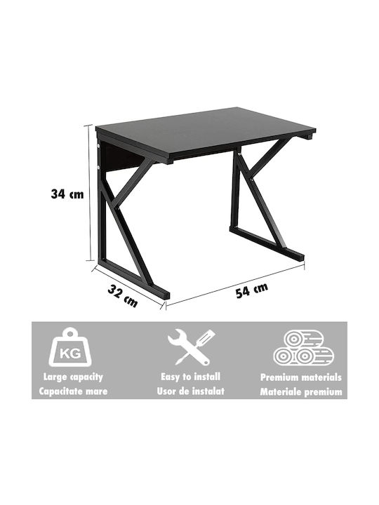 Quasar Metallische Basis für Mikrowelle 54x37x34,5 cm Schwarze