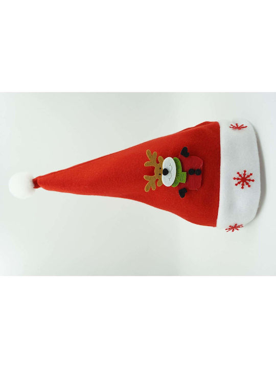 Weihnachts-Kappen Rot mit Muster Rentier