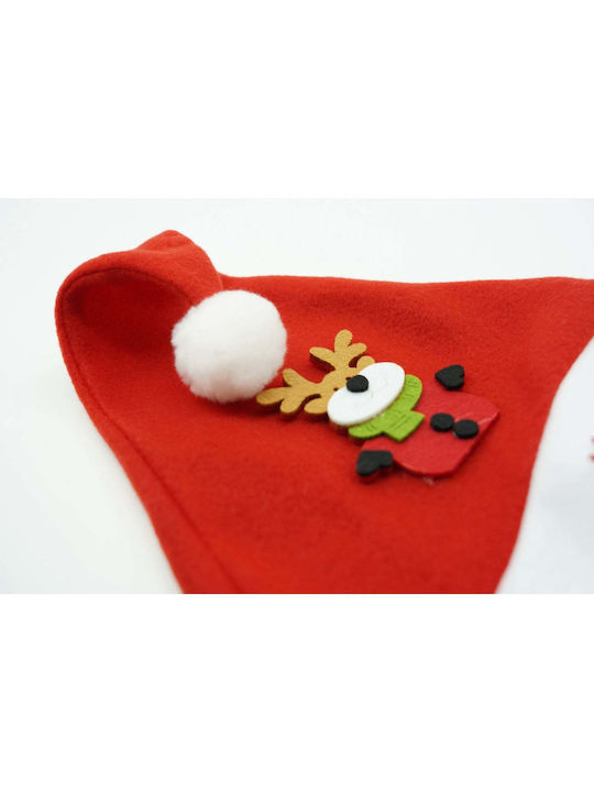 Weihnachts-Kappen Rot mit Muster Rentier