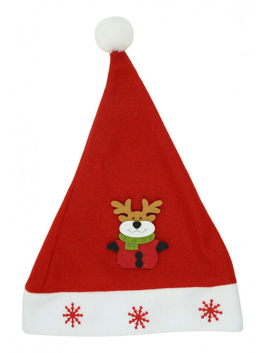Weihnachts-Kappen Rot mit Muster Rentier