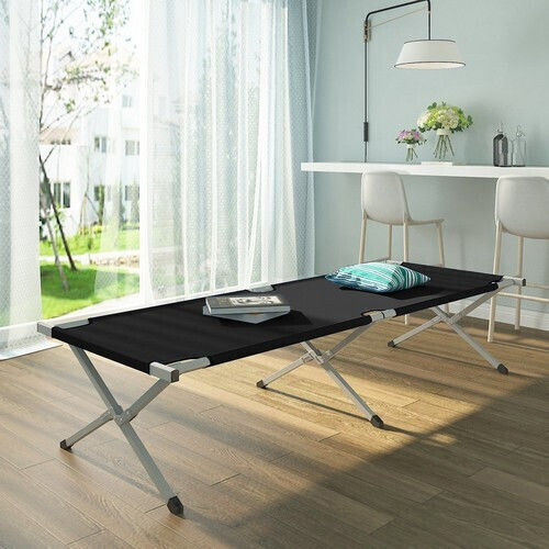 Pat Pliant Fără Saltea Single Negru 189x62.5x43cm