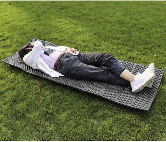 Single Substrat Camping 180x60cm Grosime 1cm în culoarea Negru