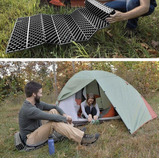 Single Substrat Camping 180x60cm Grosime 1cm în culoarea Negru