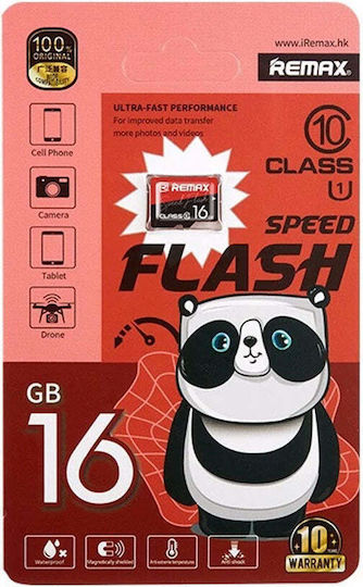 Memory Card Remax Speed Flash Micro Sd 16gb Class 10 Uhs-1 Red 62057