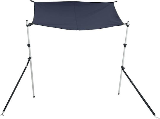 Bootsverdeckverlängerung T-Form Marineblau 174x205x115-194 cm