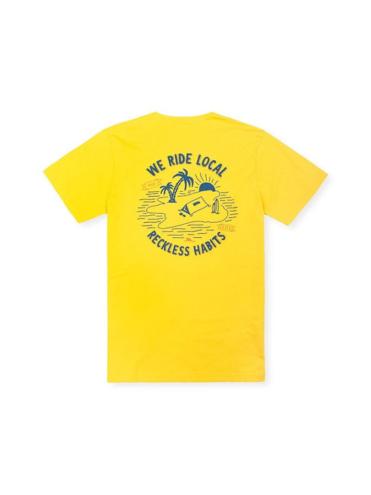 We Ride Local Ανδρικό T-shirt Κοντομάνικο Yellow