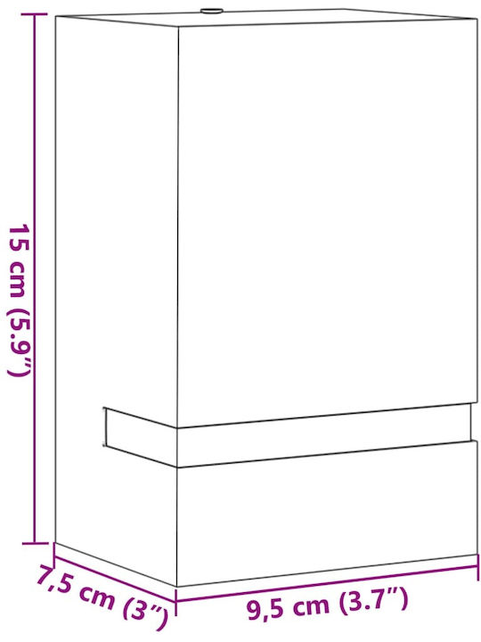 vidaXL Wall-Mounted Outdoor Light GU10 IP44 9.5x7.5x15εκ.