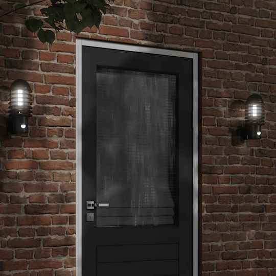 vidaXL Lumină de exterior montată pe perete E27 IP44 15x15x33.5εκ.