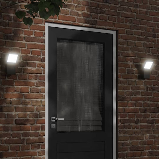 vidaXL Lumină de exterior montată pe perete LED IP54 9W cu Alb Cald Lumină 10x15x22εκ.
