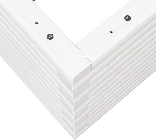 vidaXL Blumenkasten Hölzernes White 70x40x46cm.