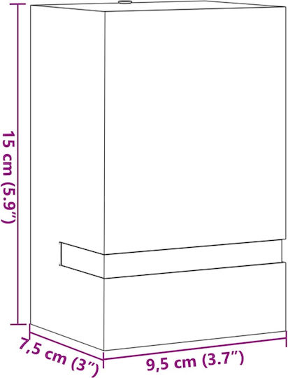 vidaXL Lumină de exterior montată pe perete GU10 IP44 9.5x7.5x15εκ.