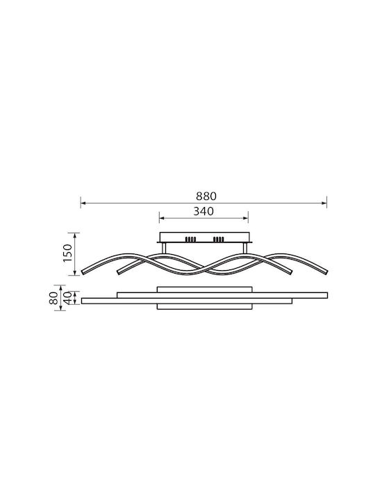 Vivalux Light fixture Ceiling Mount Light White with Integrated LED