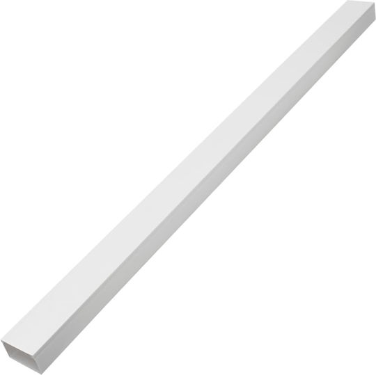 vidaXL Cable Channel with Sticker Floor made of Plastic White 1m
