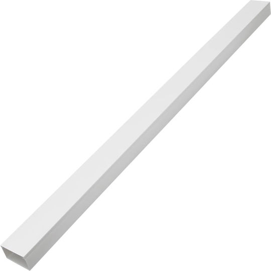 vidaXL Cable Channel with Sticker Floor made of Plastic White 1m