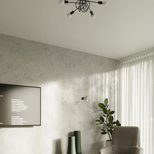 Sollux Modern Lamp Wall with Socket E27 Black 20cm
