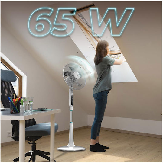Cecotec EnergySilence 1600 Moskito Вентилатор Стоящ Вентилатор 65W с Дистанционно Бял