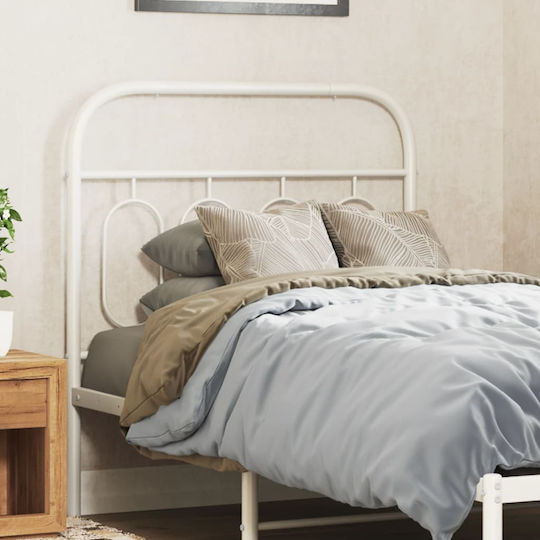 vidaXL Metallic White Bed Headboard 95x100cm