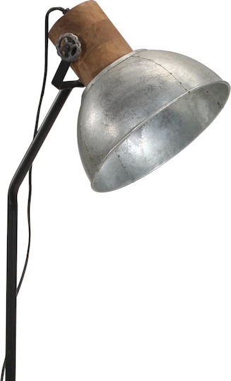 vidaXL Vintage Floor Lamp H100xW30cm. with Socket for Bulb E27 Silver