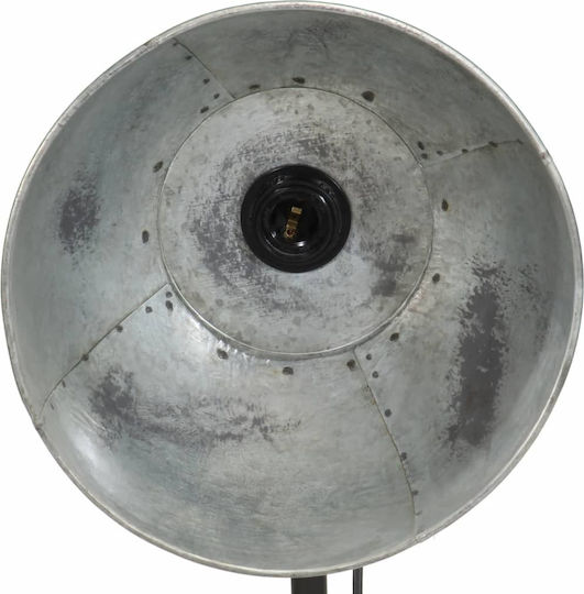 vidaXL Vintage Floor Lamp H100xW30cm. with Socket for Bulb E27 Silver