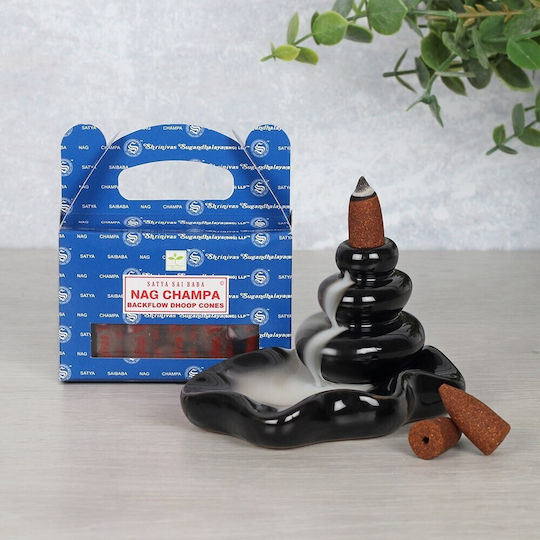 Nag Champa Satya Backflow Incense Cones 24pcs