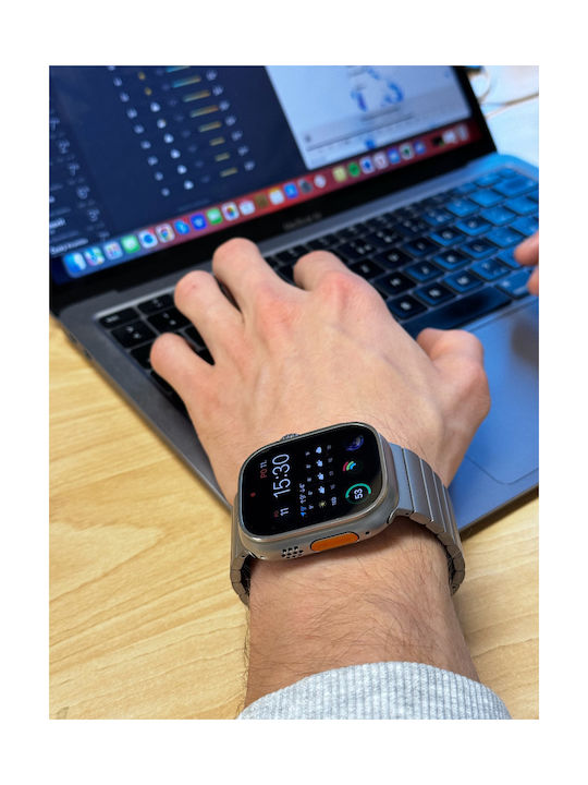 Mobile Origin Armband Rostfreier Stahl Silber (Apple Watch 44/45/46mm/Ultra 49mm)