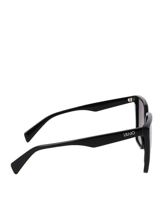 Liu Jo Women's Sunglasses with Black Plastic Frame and Brown Gradient Lens