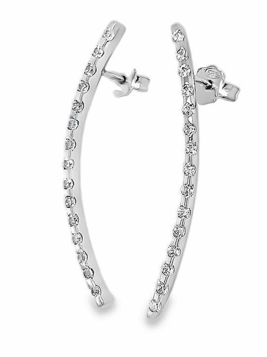 Xryseio Обици от White Gold с Камъни