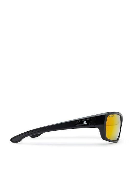 CressiSub Sonnenbrillen mit Schwarz Rahmen und Orange Spiegel Linse XDB101585