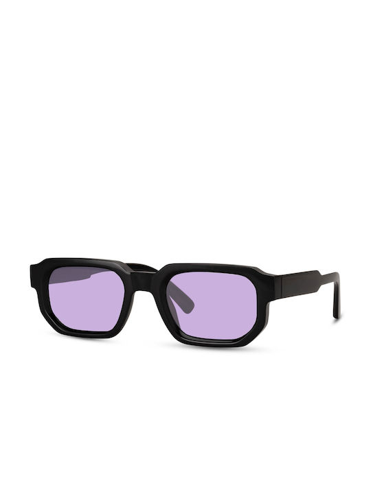 Solo-Solis Sunglasses with Black Plastic Frame and Purple Lens NDL5708