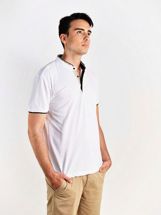 Beltipo Men's Blouse with Buttons White