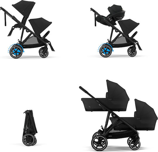 Cybex E-Gazelle S Baby Stroller Suitable for Newborn Almond Beige Taupe Frame 14.7kg