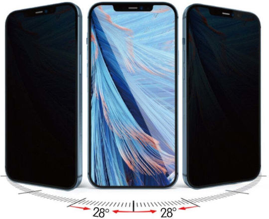 Full Glue Privacy Full Face Tempered Glass Μαύρο (Huawei Nova 8i)