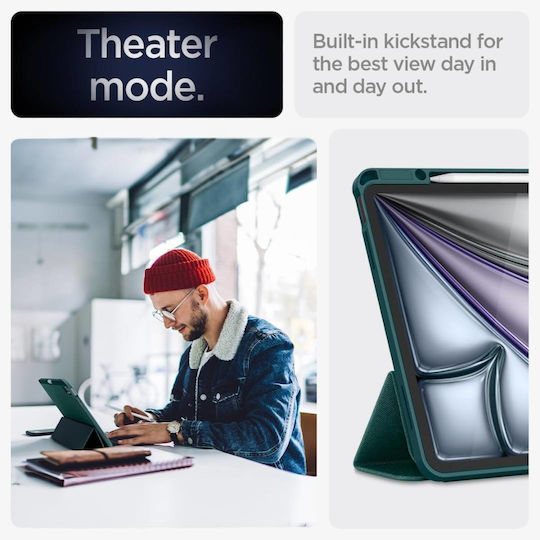 Spigen Urban Fit Flip Cover Durable Green Tablet Case (iPad Air 13" 2024/2025/2026)