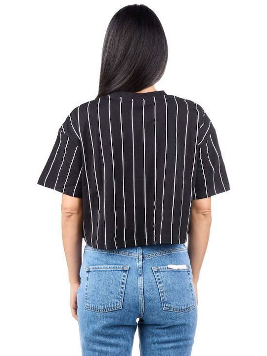 Karl Kani Women's Crop T-shirt Striped Black/White