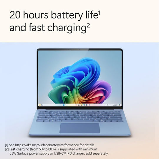 Microsoft Surface Laptop Copilot + PC 13.8" Touchscreen 120Hz (Snapdragon-X Plus/16GB/512GB SSD/W11 Home) Sapphire (US Keyboard)