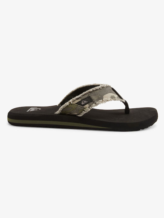 Quiksilver Monkey Abyss Flip Flops σε Χακί Χρώμα