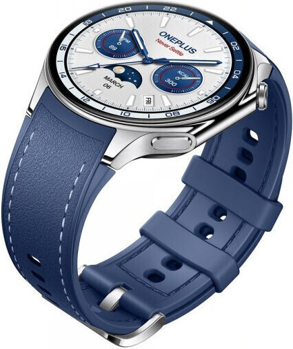 OnePlus Watch 2 Stainless Steel 47mm Waterproof with Heart Rate Monitor (Nordic Blue Edition)