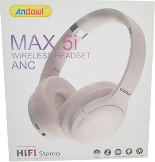 Andowl MAX 5i Ασύρματα Bluetooth On Ear Ακουστικά Μπεζ