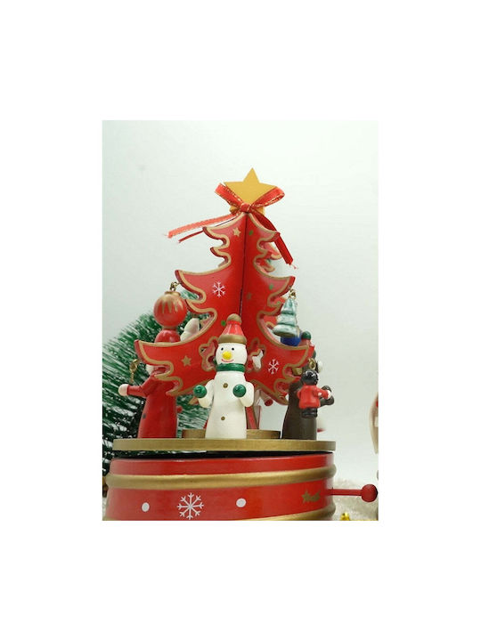 Christmas Decorative Wooden Red 22x12cm.