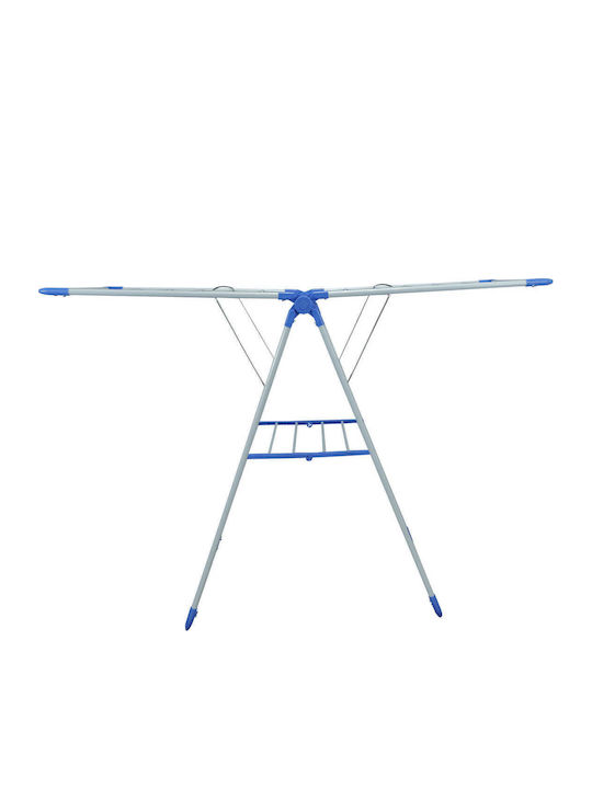 Uncle George Metallic Folding Floor Clothes Drying Rack 133x53cm