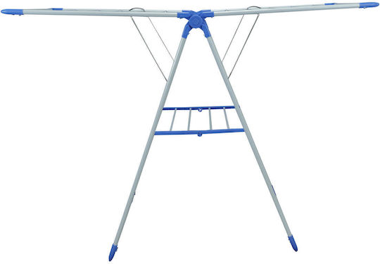 Uncle George Folding Floor Clothes Drying Rack Metallic 133x53cm