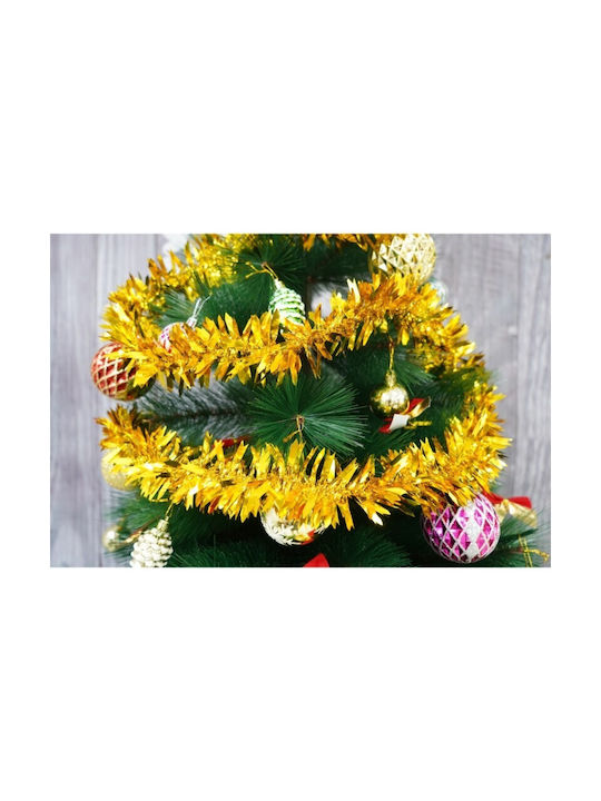 Crăciun Panglică Plastică Auriu 200x6.5cm 1buc