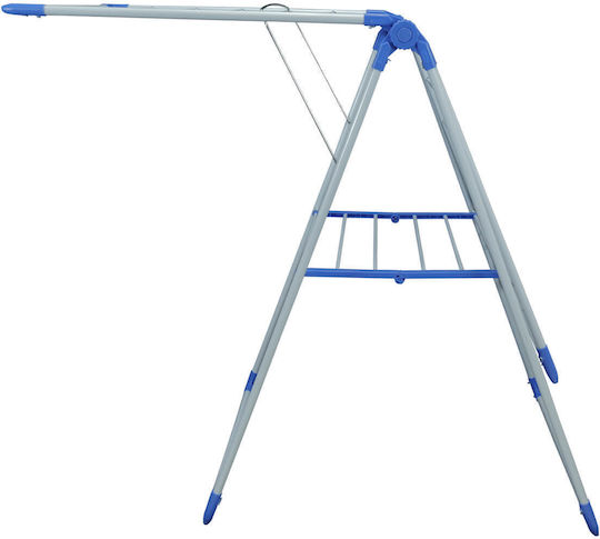 Uncle George Folding Floor Clothes Drying Rack Metallic 133x53cm