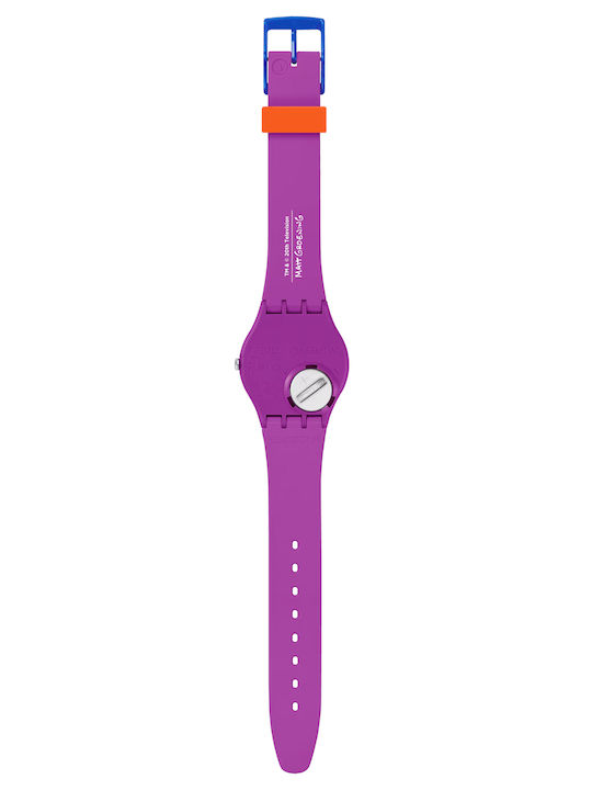 Swatch Unisex Ρολόι Μπαταρίας με Καουτσούκ Λουράκι
