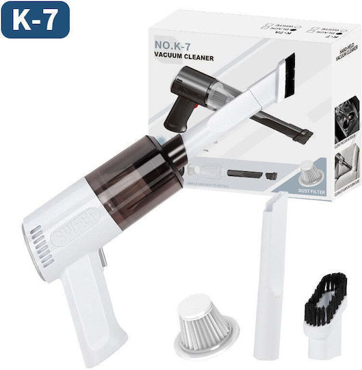 Aspirator De Mână Pentru Mașini Cu Cablu Bricheta 12V 120W Alb
