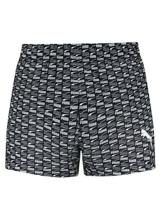 Puma Logo Men's Swimwear Shorts Black with Patterns